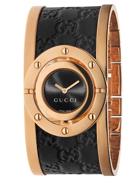 gucci leather bracelet watch